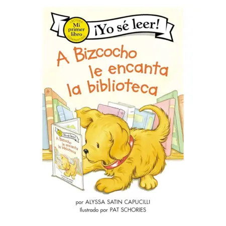 A Bizcocho le encanta la biblioteca