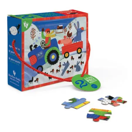 Driving my Tractor Puzzle (12 and 24 pieces, puzzles)