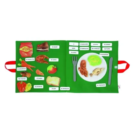 Food Spanish Vocabulary Fabric Bag